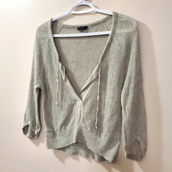 Theory - Calida Glint linen knit top - Size 2 - Picture 5 of 6